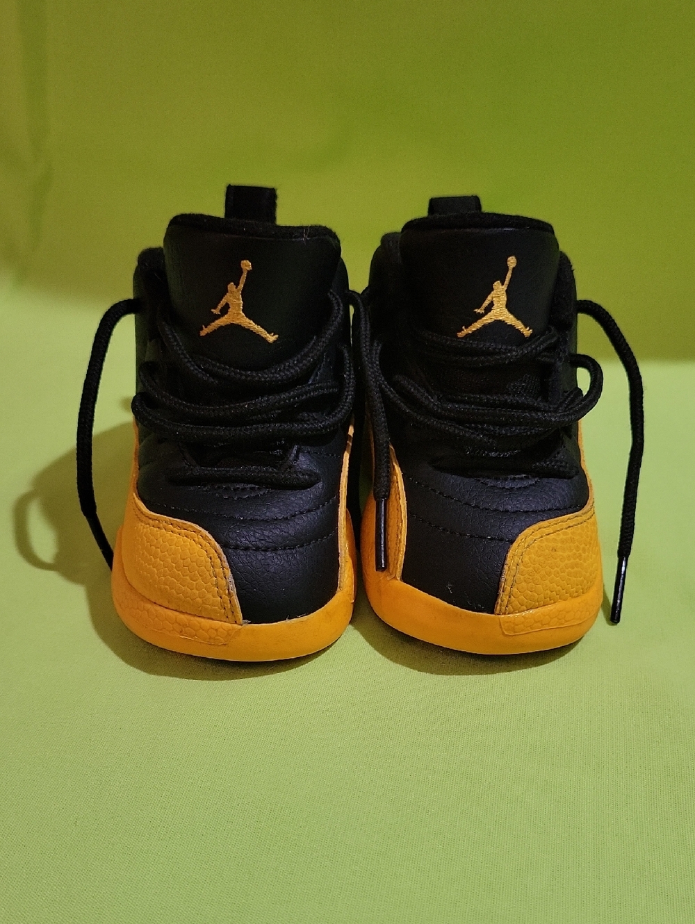 Jordan Toddler Black and Yellow High-Top Sneakers